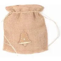 El Puente El Puente Jute-Sack mit Anhänger und Zugband | Fair Trade & Handmade aus Bangladesch, Natur, – Produktbild 1 von 1