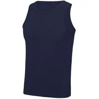 Just Cool Just Cool Muskelshirt Unterhemd Sportshirt Ärmellos Shirt Recyceltes Polyester Atmungsaktiv Vegan Stretch Neonfarben, Navy, – Produktbild 1 von 1