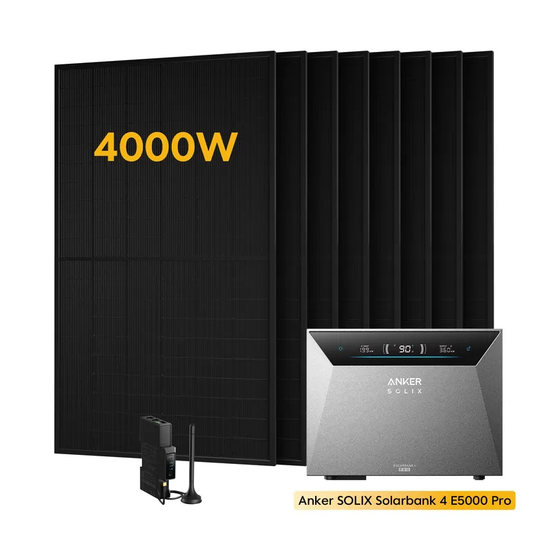 Anker Anker SOLIX Solarbank 4 E5000 Pro, mit 8 x 500 Bifaziale Solarmodule, by Powerness - 5kWh / Pre-Sale Special: Gratis Smart Meter Gen 2 / Selbstabholung – Produktbild 1 von 2