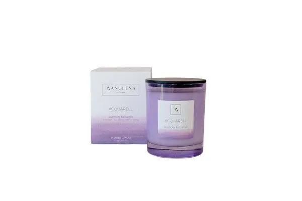 Manulena Manulena Duftkerze Acquarell, Lila, – Produktbild 1 von 2