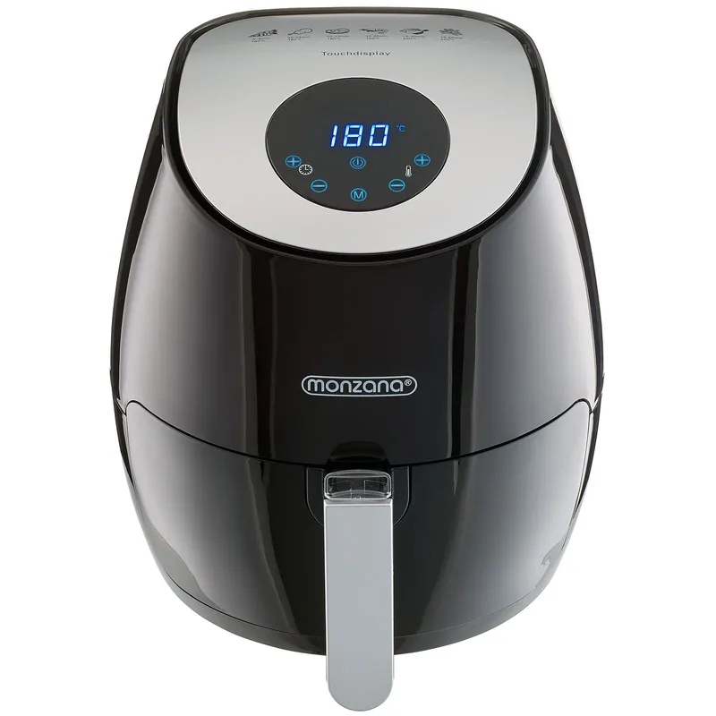 monzana Heißluftfritteuse 9in1 Schwarz Touch-Display 1500W 3,6 L, Schwarz, – Produktbild 2 von 2