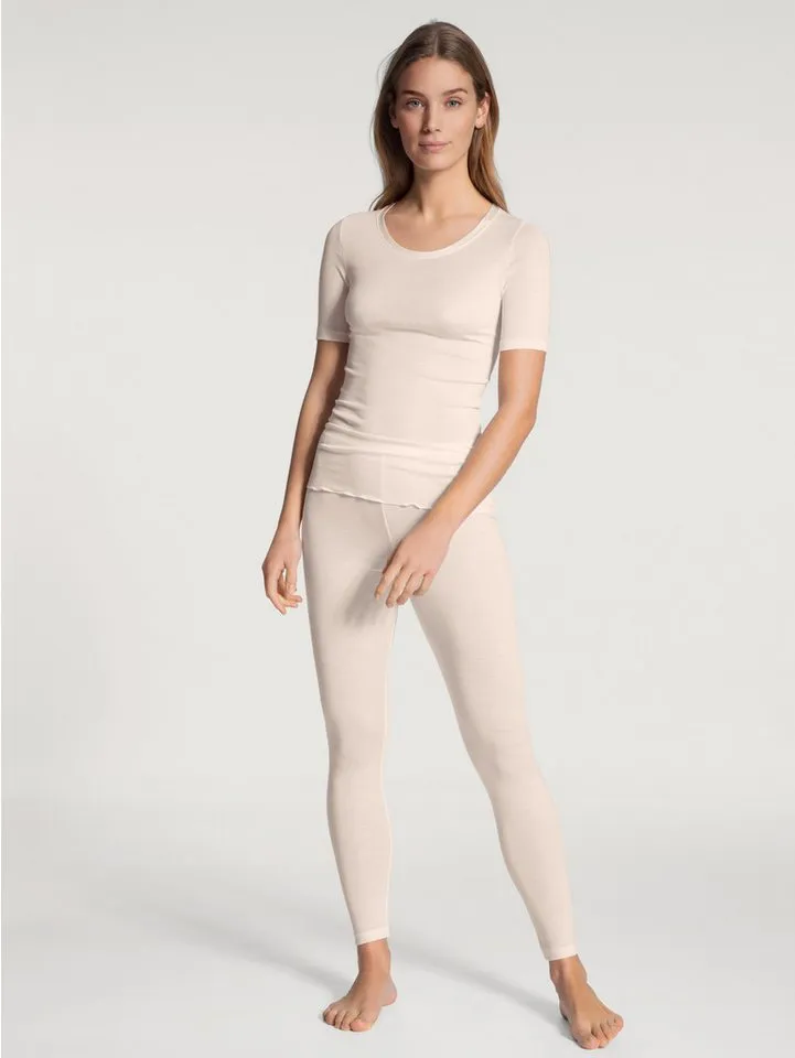 CALIDA CALIDA Leggings True Confidence Damen (1-tlg) temperaturausgleichend, leicht und geschmeidig, aus Wolle und Seide, Beige, – Produktbild 4 von 5