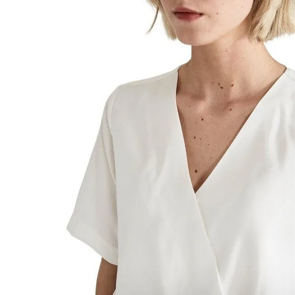 Givn Berlin Givn Berlin Wickelbluse MISHA aus TENCEL REFIBRA Lyocell - White, White (weiss), – Produktbild 4 von 4