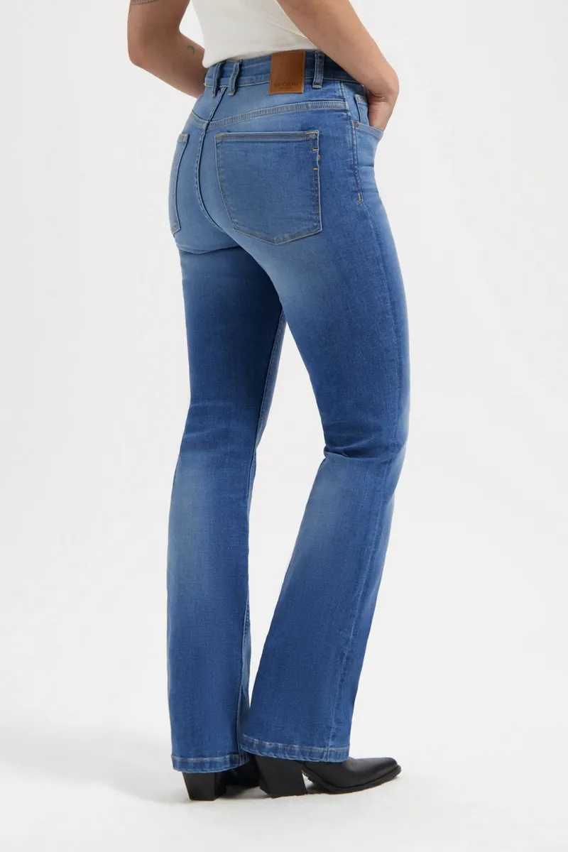 Kuyichi Kuyichi Damen vegan Jeans Zoé High Rise Bootcut Standard Blau, Blau, – Produktbild 2 von 2