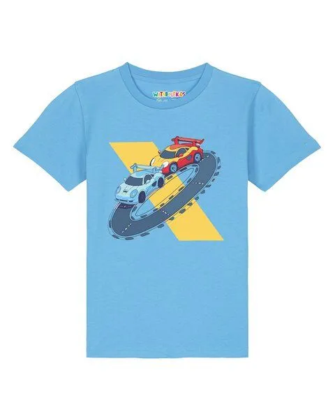 watabout.kids watabout.kids T-Shirt Kinder Racing Car, Aqua blue, – Produktbild 1 von 2