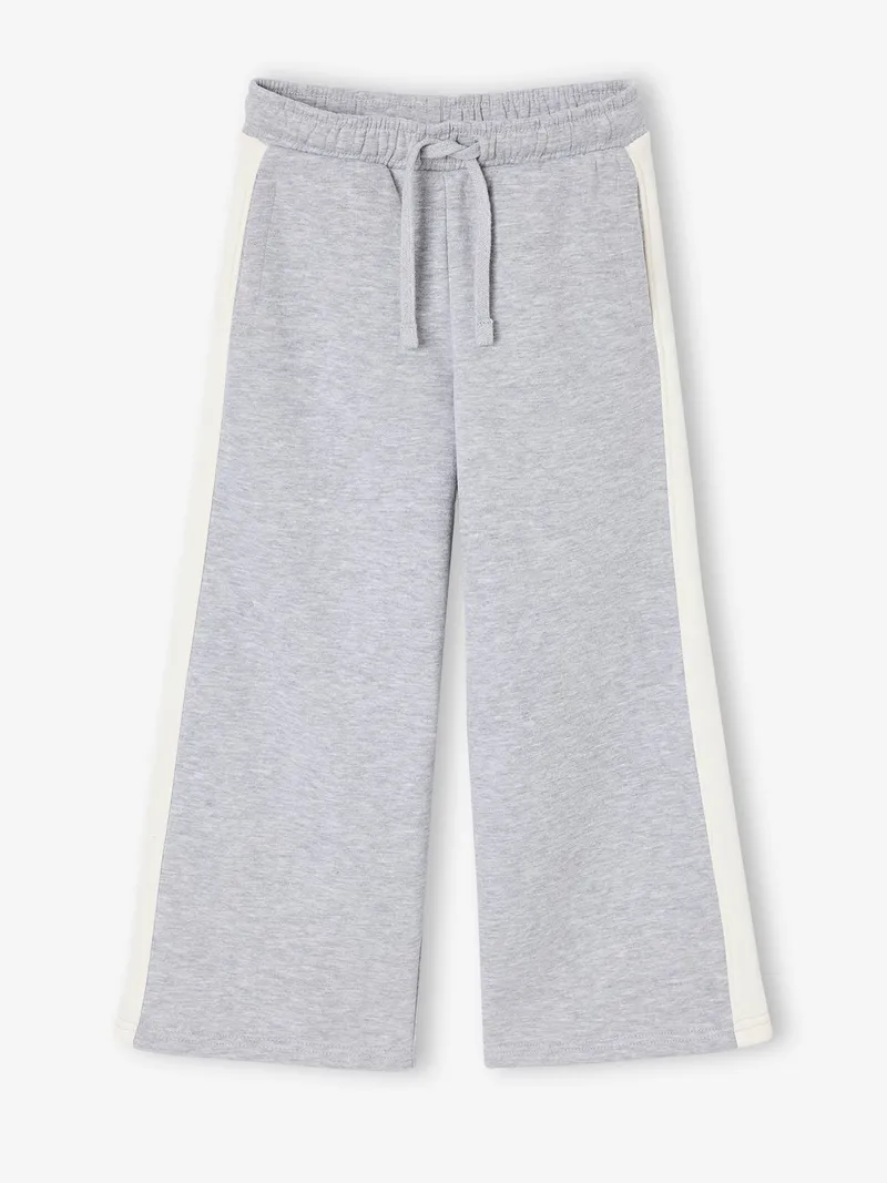 Vertbaudet Jogginghose Mädchen Sweatware, Grau meliert, – Produktbild 2 von 4