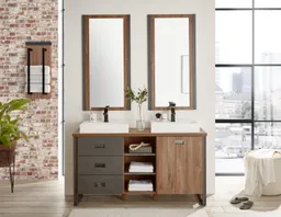 Home affaire Waschtisch Detroit, Unterschrank mit Apothekergriff, Badschrank, Industrialdesign – Produktbild 1 von 1