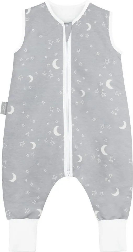 normani Babyschlafsack Baby Schlafsack mit Füßen aus Bio-Baumwolle Nanao, Grau, – Produktbild 2 von 5