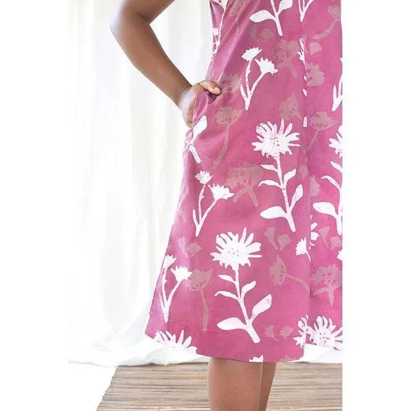 Global Mamas Global Mamas Bio Kleid - OAKLYNN - Mod/Rosewood/Rings/Diamonds, Wildflower rosewood (rosa), – Produktbild 3 von 4