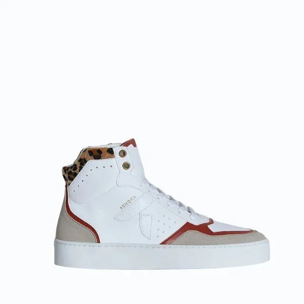 Ashoka Paris Ashoka Paris Mateo High-Top Sneaker Terrakotta-Leopard, Biobasiert & Recycelt – Produktbild 1 von 5