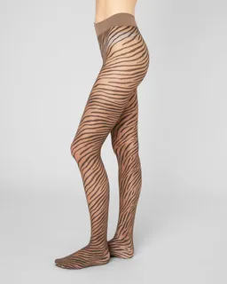 Swedish Stockings Swedish Stockings Damen vegan Strumpfhose Zadie Zebra Dark Amber – Produktbild 1 von 1