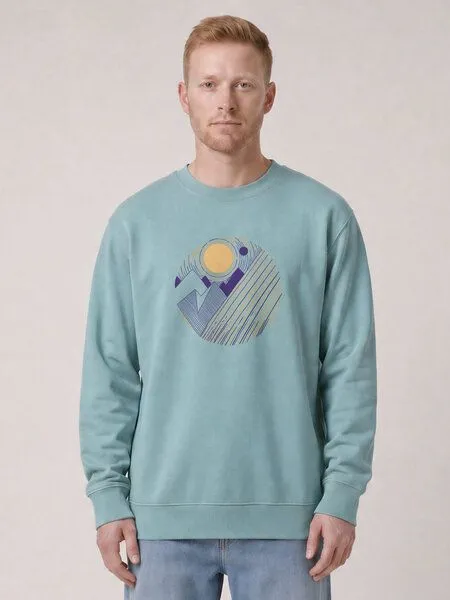 watapparel watapparel Sweatshirt Unisex Geometric Landscape 3, Pebble blue, – Produktbild 2 von 2