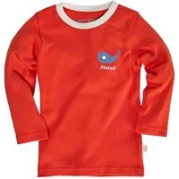 HANS NATUR Kinder Langarmshirt Bio-Baumwolle rot mit Druck Gr.86/92 – Produktbild 1 von 1