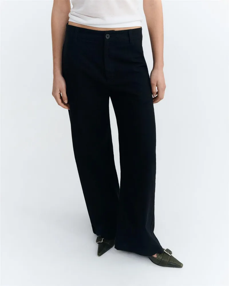 thinking mu Straight Leg Stoffhose Modell: Karina, Black, – Produktbild 1 von 1