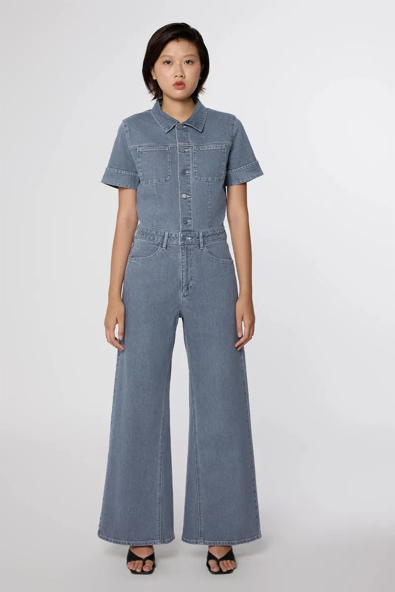 DAWN Dawn Damen vegan Overall Twitter Schiefergrau, Grau, – Produktbild 1 von 2