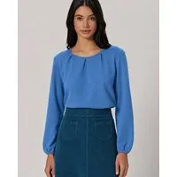 HempAge HempAge Damen Jerseybluse aus Hanf/Biobaumwolle, Ocean (blau), – Produktbild 1 von 1