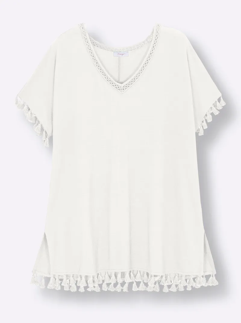 sheego Longshirt ecru, Ecru, – Produktbild 2 von 2