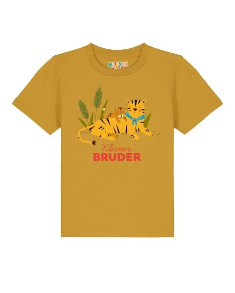 watabout.kids watabout.kids T-Shirt Kinder Tiger Kleiner Bruder, Ochre, – Produktbild 1 von 2
