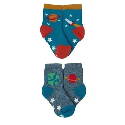 Frugi Frugi Stoppersocken Space 2er Set Grippy Socks 2 Pack – Produktbild 1 von 1