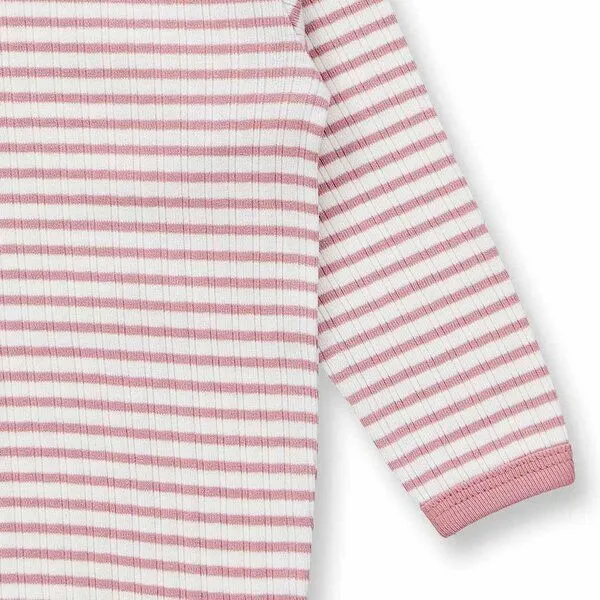 Sense Organics sense-organics Baby Body geringelt, Modell YVON, Altrosa-weiß geringelt, – Produktbild 4 von 4