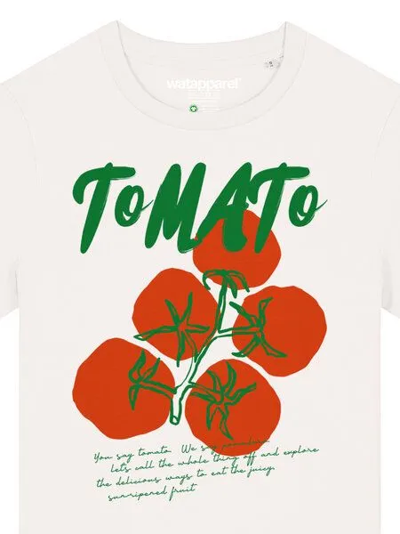 watapparel watapparel T-Shirt Frauen Tomato, Off white, – Produktbild 3 von 4