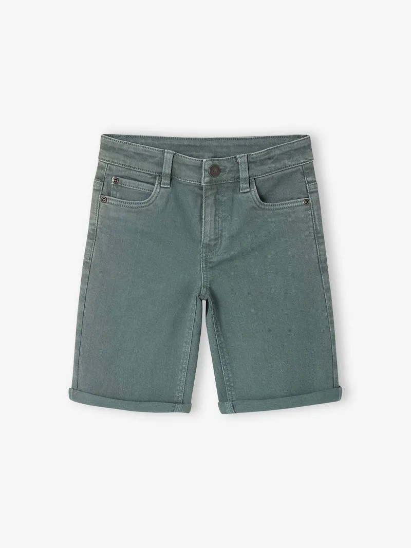 Vertbaudet Bermudas Jungen 5-Pocket-Form, Smaragdgrün, – Produktbild 1 von 3