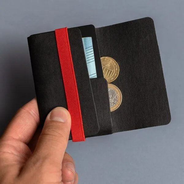 ANDERS & KOMISCH ANDERS & KOMISCH Minimalistisches Karten Portemonnaie mit Münzfach - TINY Wallet, Rot, – Produktbild 4 von 4