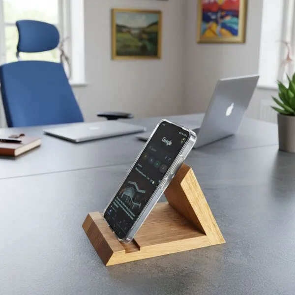 Baumkrone Baumkrone Handy-/ Tablet-Ständer aus Eichenholz – Produktbild 1 von 4
