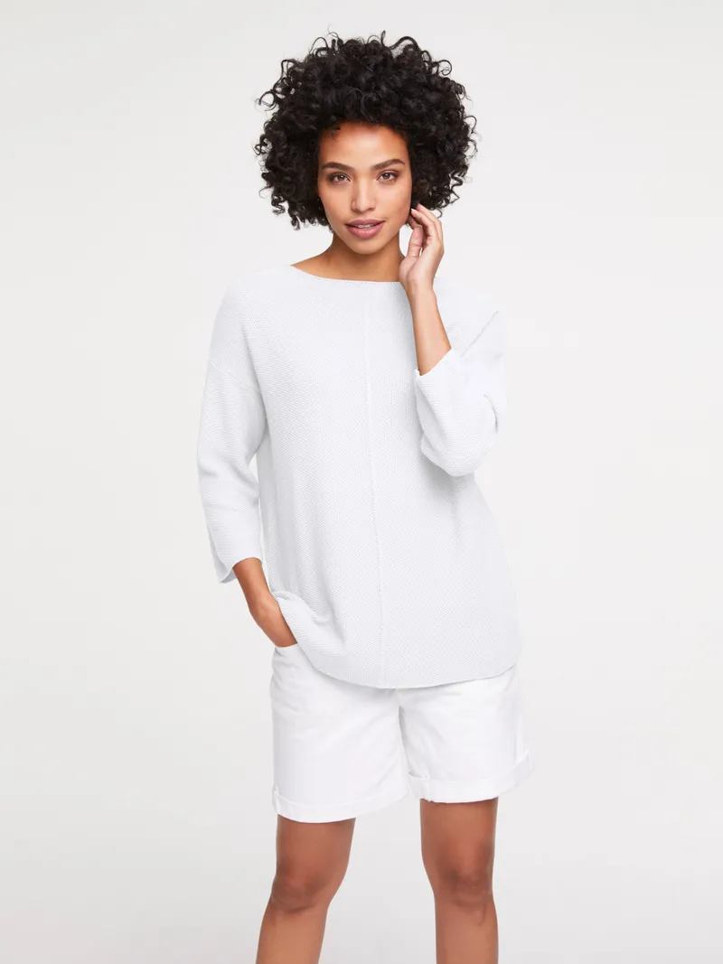 heine Strickpullover weiß, Weiß, – Produktbild 1 von 3