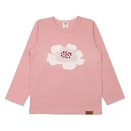 Walkiddy Kinder Langarmshirt GOTS zertifiziert Bio-Baumwolle, Rosa, Blumenmotiv, Walkiddy – Produktbild 1 von 1