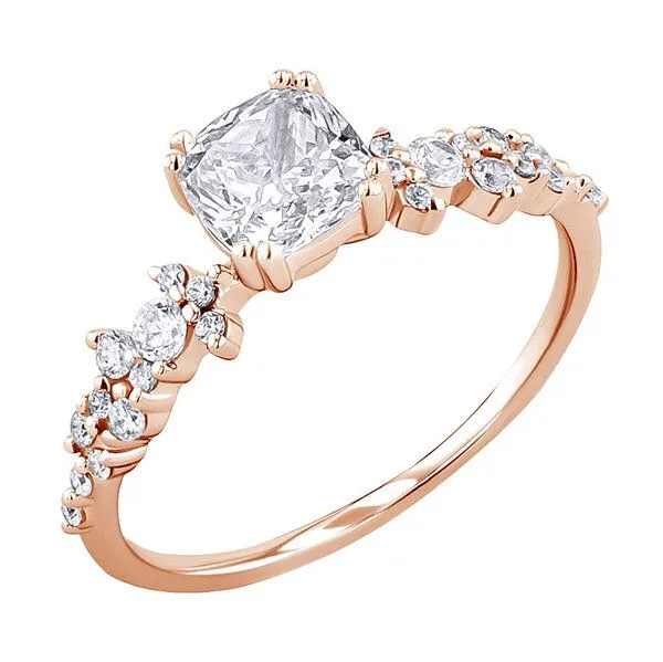 Eppi Eppi Verlobungsring mit Moissanit und Lab Grown Diamanten Alys, Rosa, – Produktbild 2 von 3