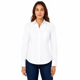 Bruno Barella Bruno Barella Damen Business Hemdbluse aus ägäischer Bio-Baumwolle – Regular Fit mit Brusttasche – Produktbild 1 von 1