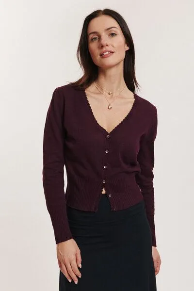 Tranquillo Tranquillo Cardigan Linaa aus Biobaumwolle - winetasting – Produktbild 5 von 6
