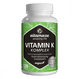 vitamaze Vitamin K1 + K2 Komplex hochdosiert vegan Kapseln – Produktbild 1 von 1