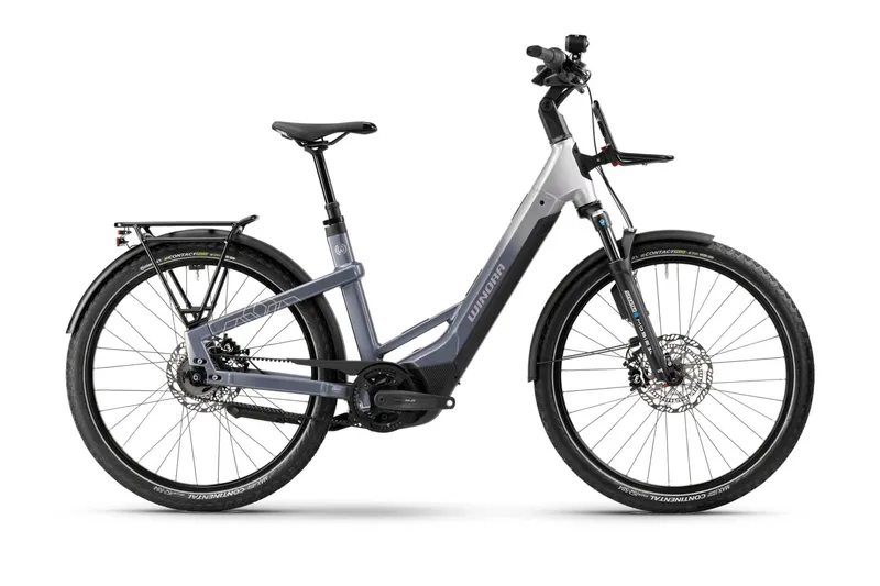Winora Winora Yakun R5 Pro ABS Low - 27.5. Zoll 800Wh 5N Wave - downtown/haze grey - gloss, Grau, – Produktbild 1 von 1