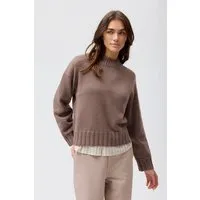 People Wear Organic People Wear Organic Strick Pullover, beige mélange – Produktbild 1 von 1