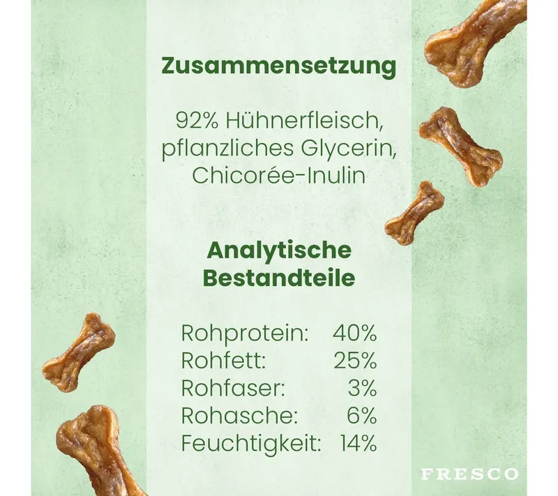 Fresco Dog Martin Rütter Trainingsknöchelchen 1kg, Hunde Leckerli Huhn, Snack für: Hunde, getreidefrei, zuckerfrei, hoher Fleischanteil – Produktbild 4 von 5