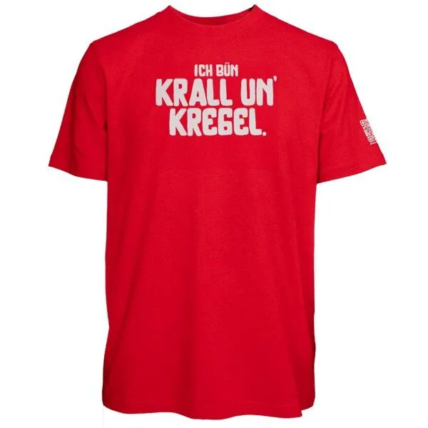Spirit of Hamburg Spirit of Hamburg Biobaumwoll T-Shirt mit Spruch „Ich bün krall un’ kregel“, Türkis, – Produktbild 2 von 3