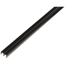 Alberts ALBERTS Führungsschienenprofil oben, PVC schwarz, Lxlichte BxH 2000 x 6,5 x 10 mm – Produktbild 1 von 1