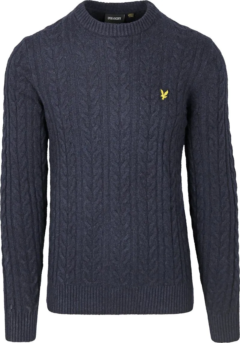 Lyle and Scott Lyle & Scott Cable Pullover Navy - Größe XL, Dunkelblau, – Produktbild 2 von 4