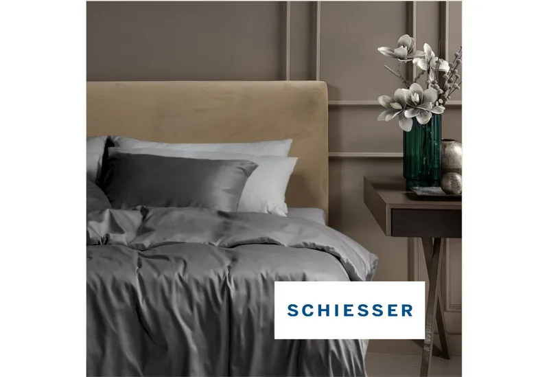 Schiesser Schiesser Bettwäsche Ella seidenmattes Bettwäscheset aus feinstem Baumwollsatin, Satin, 2 teilig, OEKO-TEX® MADE IN GREEN, Grau, – Produktbild 4 von 5