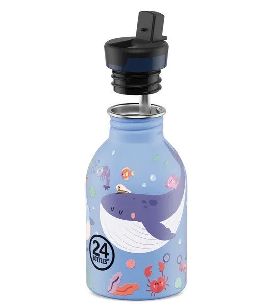 24bottles 24bottles 0,25l Edelstahl Trinkflasche für Kids mit Sportverschluss, Grey, – Produktbild 8 von 8