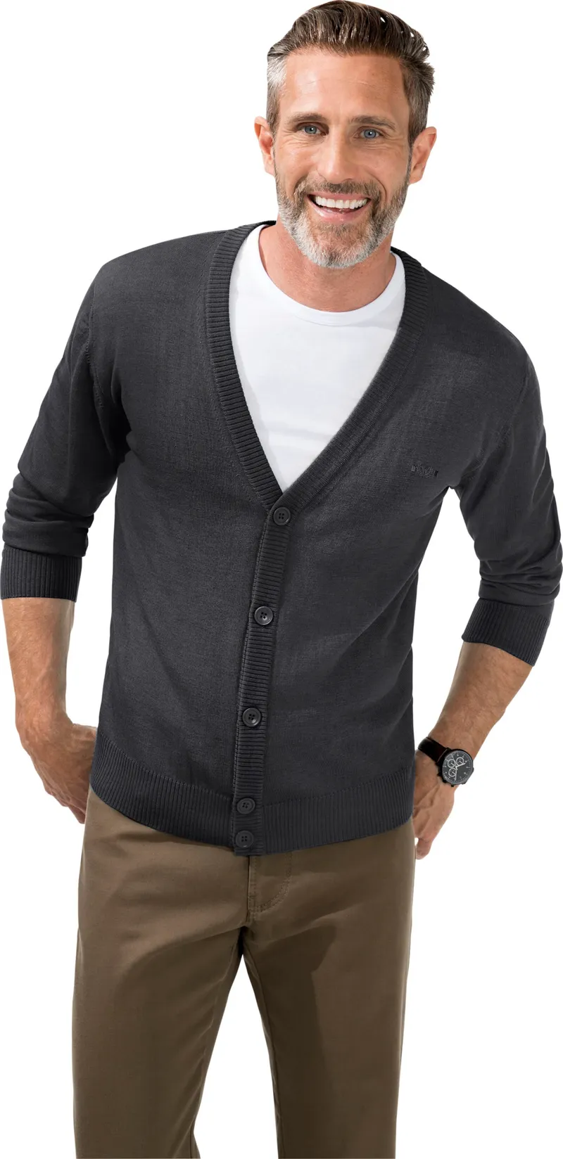marco donati Cardigan, Anthrazit-meliert, – Produktbild 2 von 2