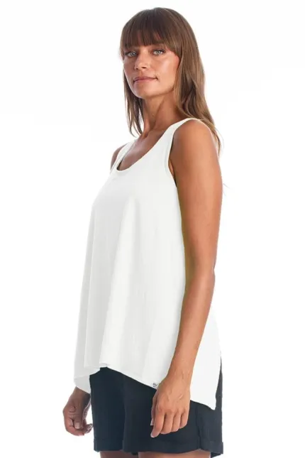 RAVENS VIEW IBIZA RAVENS VIEW IBIZA Damen vegan Top Easy White, Weiß, – Produktbild 1 von 1