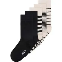 MELA MELA Basic Socken im 5er-Pack aus Biobaumwoll-Mix, Black stripes mix (mehrfarbig), – Produktbild 1 von 1