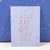 Bow & Hummingbird Bow & Hummingbird Postkarte Konfetti für Dich – Produktbild 1 von 1