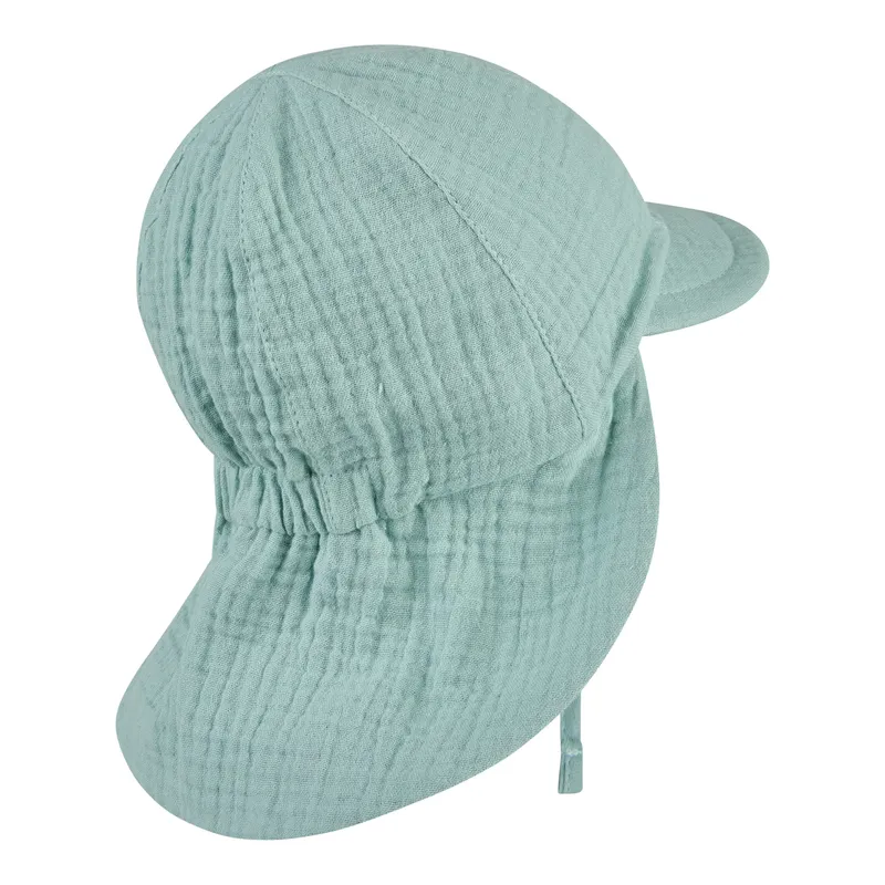 Sterntaler Sterntaler Musselin-Schirmmütze mit Nacken- und UV-Schutz, Tuerkis, – Produktbild 1 von 3