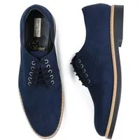 Will s Vegan Shop Will's Vegan Shop Signature Derbys Dunkelblaues Veganes Nubukleder Herren, Dunkelblau, – Produktbild 1 von 1