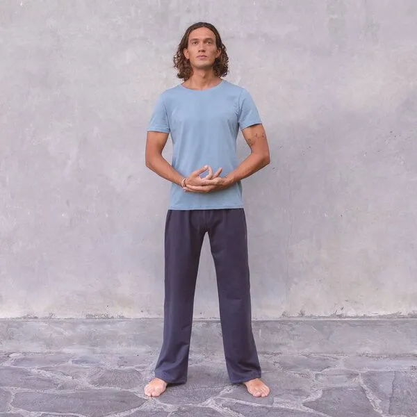 Jaya Jaya CARLOS - Männer - Hose für Yoga und Freizeit aus Biobaumwolle, Nightblue/blau, – Produktbild 4 von 4
