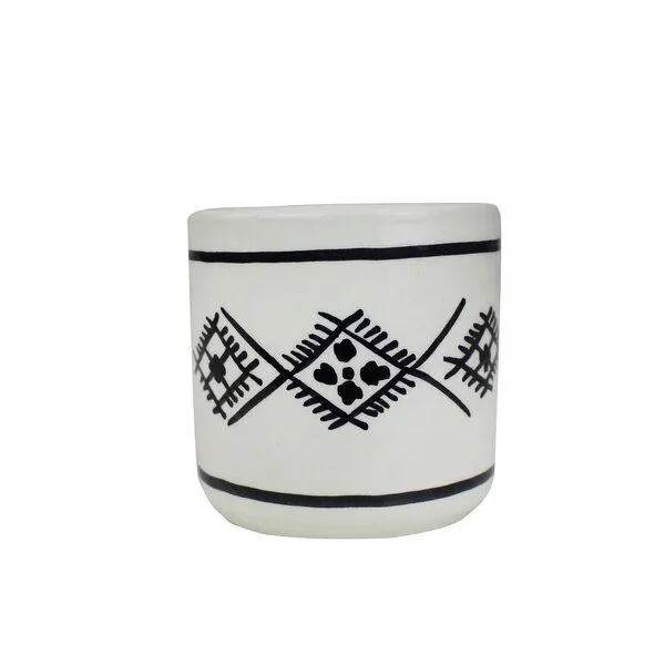 Mitienda Shop Mitienda Shop Tasse Nabeul aus Keramik weiß handbemalt, Tunesien – Produktbild 2 von 3